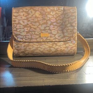 Consuela Tan and Brown Crossbody Bag